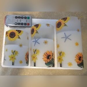 Sunflower LED Candle Set
